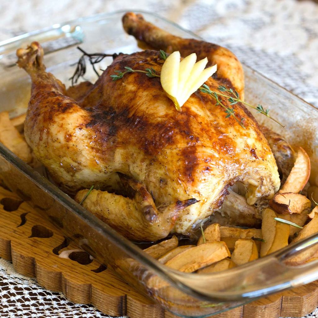 Apple Rosemary Roasted Chicken